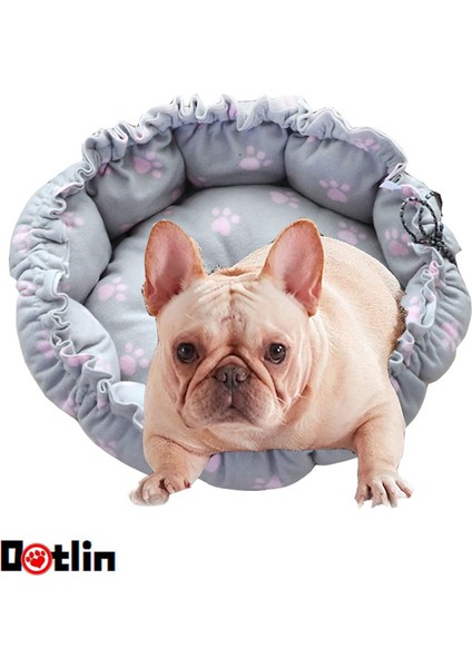 No.9 Tarzı 70CM Dış Çap Süper Yumuşak Sıcak Kedi Yatağı Ayarlanabilir Köpek Matı Pet Yatma Sepeti Yuvarlak Puf Kafes Hafif Rahat Dokunuş 17 Renk (Yurt Dışından)