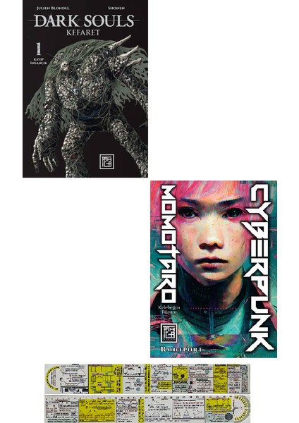 Dark Solus 1. Cilt + Cyberpunk Momotaro 2'li Manga Seti + Mat. Öğreten Cetvel