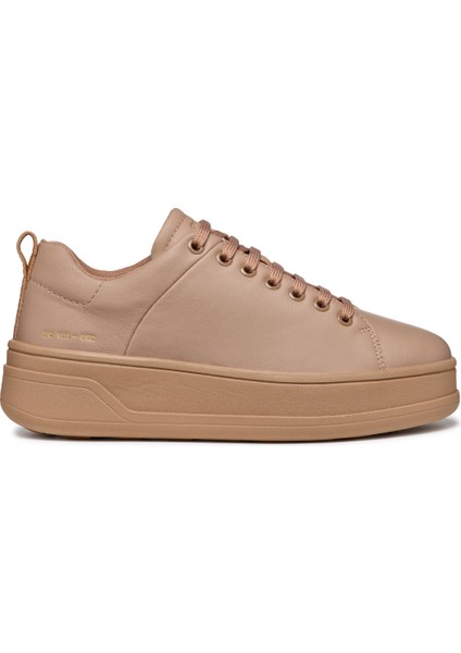 Kadın Krem Spherica Ecub-2 Bağcıklı Deri Sneaker D46WVA00085C8191