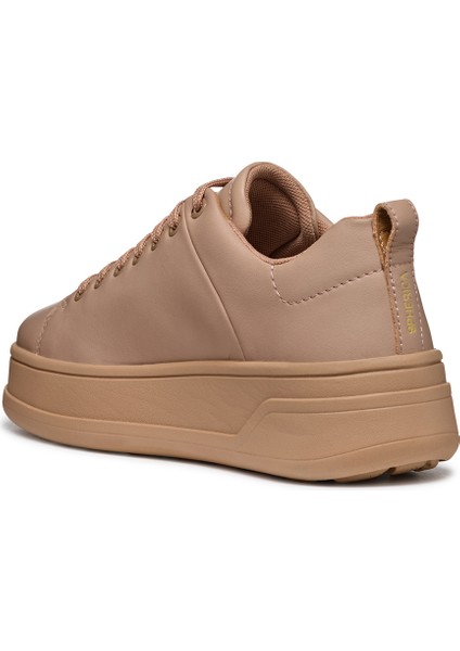 Kadın Krem Spherica Ecub-2 Bağcıklı Deri Sneaker D46WVA00085C8191 fırsatları