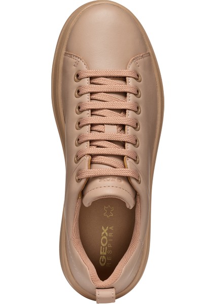 Kadın Krem Spherica Ecub-2 Bağcıklı Deri Sneaker D46WVA00085C8191 indirimleri