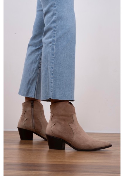 Kısa Kovboy Bot Vizon Süet fiyatları