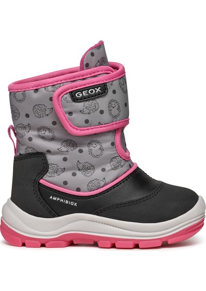 Kız Bebek Siyah Flanfil Abx Bantlı Waterproof Deri Bot B263WG0BCMNC9235