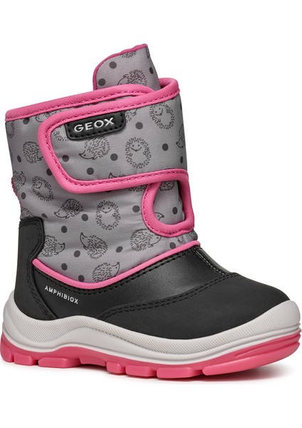 Kız Bebek Siyah Flanfil Abx Bantlı Waterproof Deri Bot B263WG0BCMNC9235