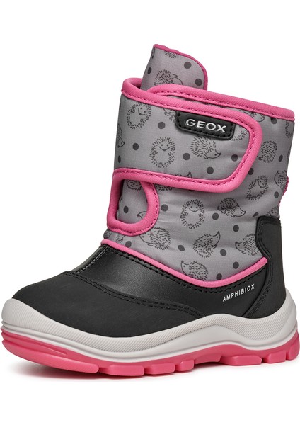 Kız Bebek Siyah Flanfil Abx Bantlı Waterproof Deri Bot B263WG0BCMNC9235