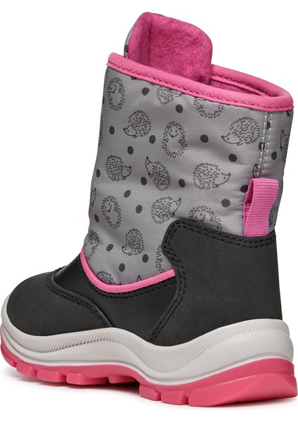 Kız Bebek Siyah Flanfil Abx Bantlı Waterproof Deri Bot B263WG0BCMNC9235