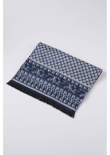 Ince Dokulu Desenli Viskon Şal Kaşkol Atkı