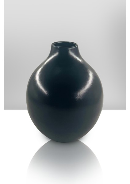 Orbita Seramik Vazo - Dekoratif Ev Aksesuarı - Siyah - 26 cm * 24 cm modelleri