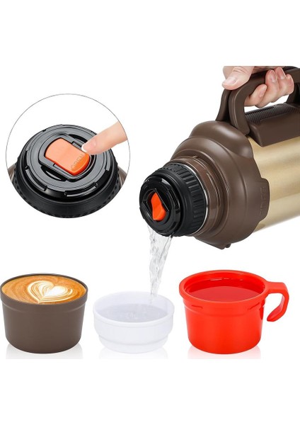 6272 Travel Pot Çelik Termos 4 Litre - Altın