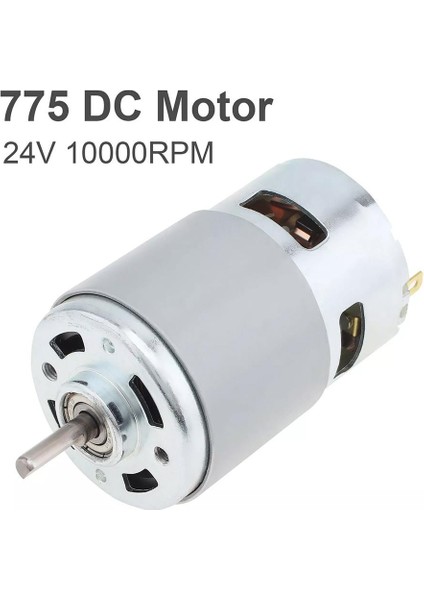 TLS Robotik RS775 24V 10000 Rpm Dc Motor Yüksek Hız ve Tork D Shaft