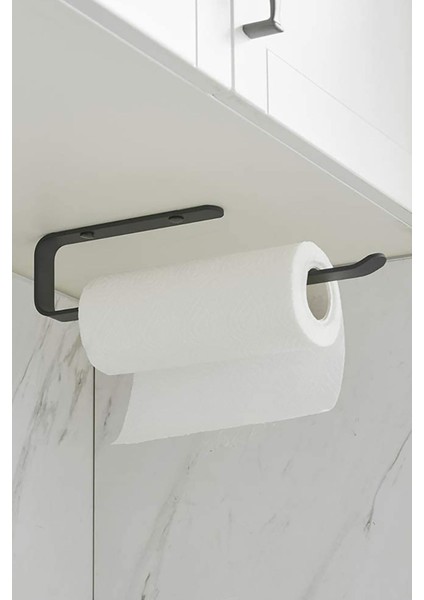Tekno Trust El Havluluk, Siyah Havluluk Banyo Için Kendinden Yapışkanlı Havlu Askısı, Kağıt Havluluk