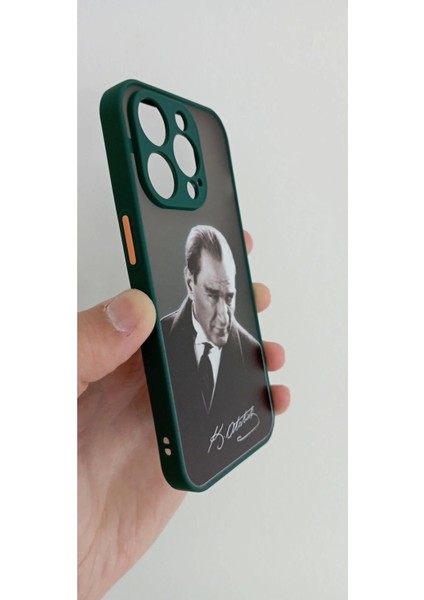 iPhone 14 Pro Uyumlu Mustafa Kemal Atatürk Telefon Boyun Askılı Set Kılıf