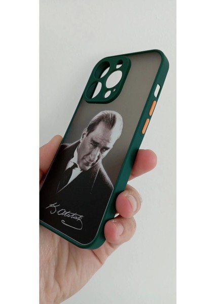 iPhone 14 Pro Uyumlu Mustafa Kemal Atatürk Telefon Boyun Askılı Set Kılıf