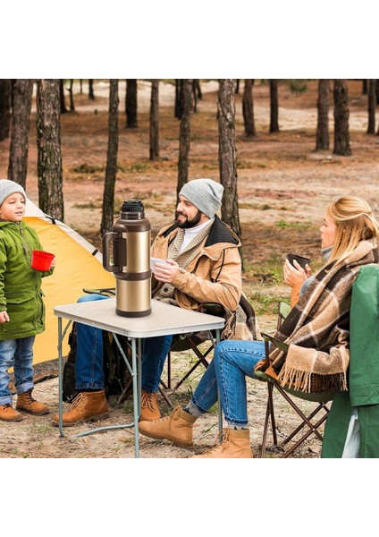 6272 Travel Pot Çelik Termos 4 Litre - Altın