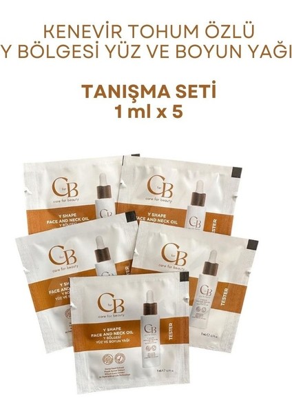 Cbd Özlü Y Bölgesi Yüz ve Boyun Yağı Tanışma Seti 5 x 1 ml