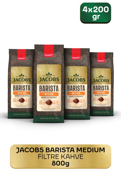 Barista Medium Filtre Kahve 200gr x 4