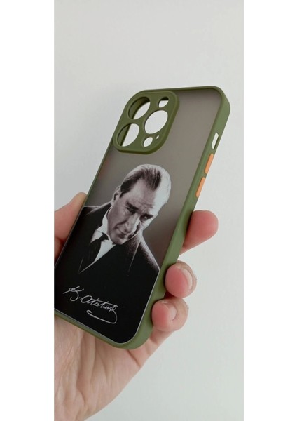 iPhone 14 Pro Uyumlu Mustafa Kemal Atatürk Telefon Boyun Askılı Set Kılıf