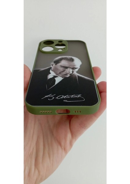 iPhone 14 Pro Uyumlu Mustafa Kemal Atatürk Telefon Boyun Askılı Set Kılıf