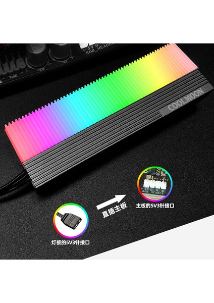 Coolmoon M2 - Nvme Argb (5V) Soğutucu