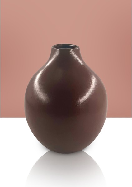 Orbita Seramik Vazo - Dekoratif Ev Aksesuarı - Kahve - 26 cm * 24 cm modelleri