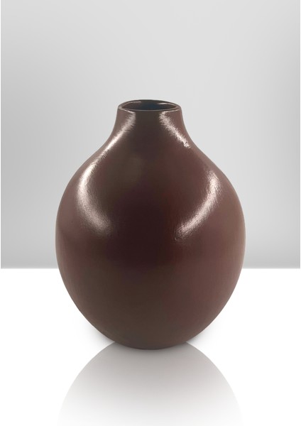 Orbita Seramik Vazo - Dekoratif Ev Aksesuarı - Kahve - 26 cm * 24 cm fırsatları