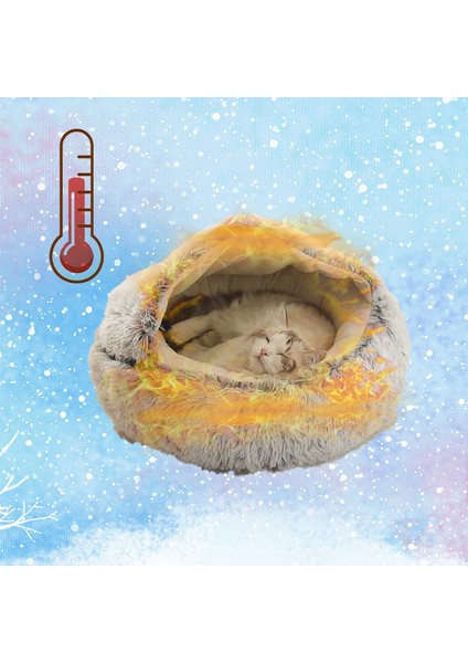 Yeşil Stil 40CM Kedi Yuvarlak Peluş Yatak Sıcak Yuva Yumuşak Uzun Evcil Hayvan Yatağı Küçük Köpekler Için 2'li Koltuk Yastık Yatak - Türkiye'de E-Ticaret Başlığı (Yurt Dışından) indirimleri