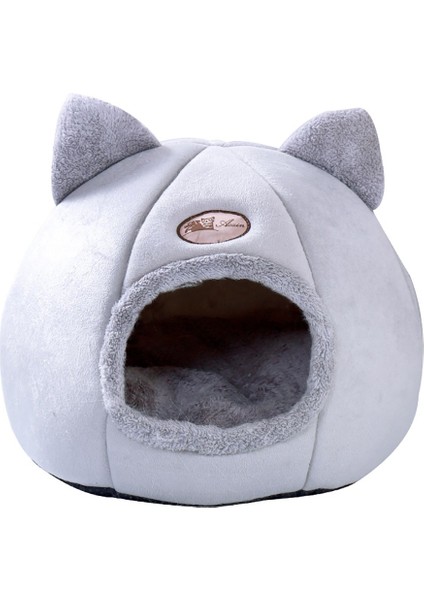 Beyaz Stil L Beden Katlanabilir 2'si 1 Arada Köpek Kedi Yatağı Kış Sıcak Yuva Küçük Evcil Hayvanlar Için Kedi Mağara Uyuma Rahat Peluş Matlar (Yurt Dışından)
