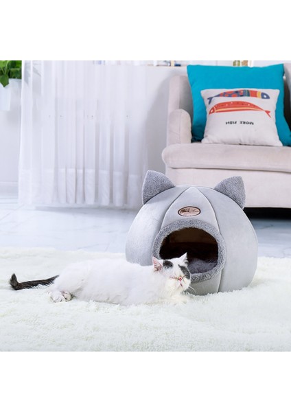 Beyaz Stil L Beden Katlanabilir 2'si 1 Arada Köpek Kedi Yatağı Kış Sıcak Yuva Küçük Evcil Hayvanlar Için Kedi Mağara Uyuma Rahat Peluş Matlar (Yurt Dışından) modelleri