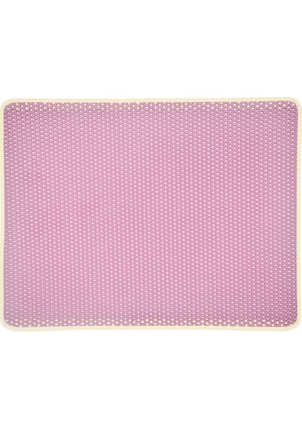 Pembe Stil 30X30 Evde Kedi Kum Matı Çift Katmanlı Eva Deri Kedi Matı Ped Altı Su Geçirmez Altı Tuzak Ev Matı (Yurt Dışından)