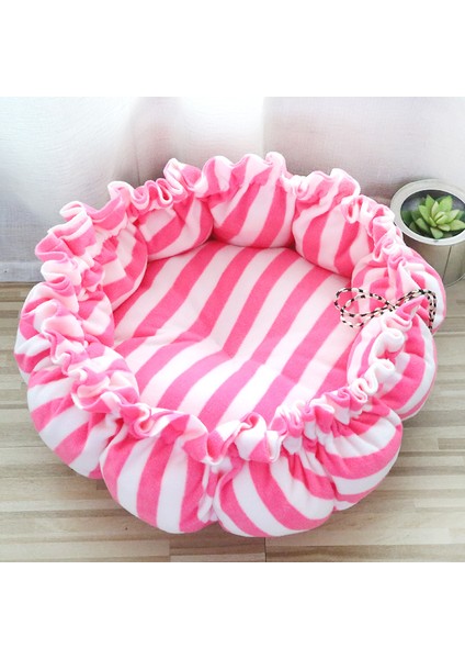 No.17 Stili 55CM Dış Çap Süper Yumuşak Sıcak Kedi Yatağı Ayarlanabilir Köpek Matı Pet Yatma Sepeti Yuvarlak Puf Kafes Hafif Rahat Dokunuş 17 Renk (Yurt Dışından)