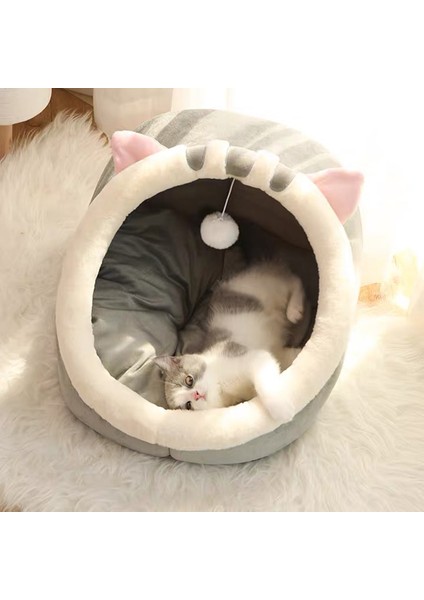 Pembe Kedi Kulakları Stili M Beden Sevimli Kedi Yatağı Sıcak Pet Sepeti Şirin Kediler Için Konforlu Kedi Evi Çadır Çok Yumuşak Küçük Köpek Matı Çanta Yıkanabilir Mağara Kedi Yatakları (Yurt Dışından) fiyatları