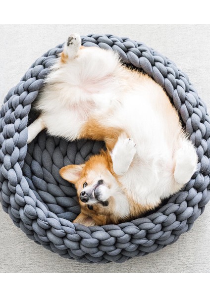 Mavi Stil S Beden Örgü Pamuk Büyük Evcil Köpekler Kediler Yatağı Matları Yumuşak Sıcak Kedi Köpek Yatağı Evcil Köpek Kedi El Yapımı Yumuşak Yatak (Yurt Dışından) modelleri