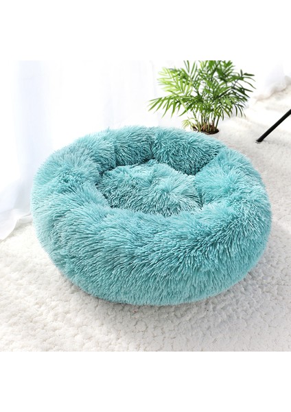 Yeşil Stil 40CM Süper Yumuşak Kedi Yatağı Evi Sıcak Kış Kedi Yavrusu Yatak Yuvası Uzun Püsküllü Yavru Yuvarlak Koltuk Küçük Köpekler Kedi Kulübesi Kaymaz (Yurt Dışından)