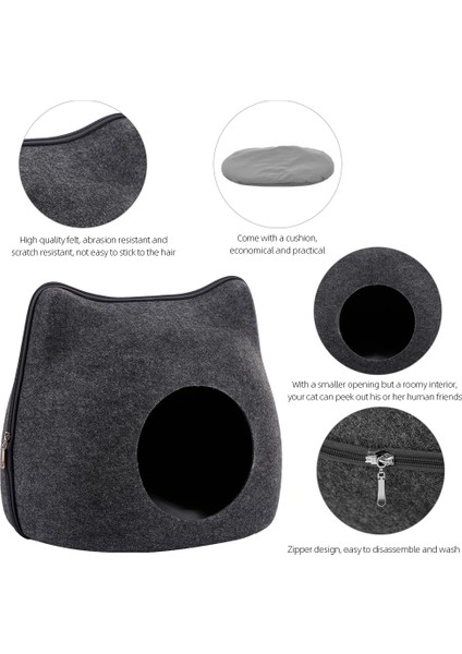 Açık Gri Tarzı Yüksek Kaliteli Kedi Mağara Kedi Yatağı Kedi Yatağı Kediler Evcil Hayvanlar Için Koyu Gri Mavi Pembe Açık Gri Kahverengi Rengi (Yurt Dışından) modelleri