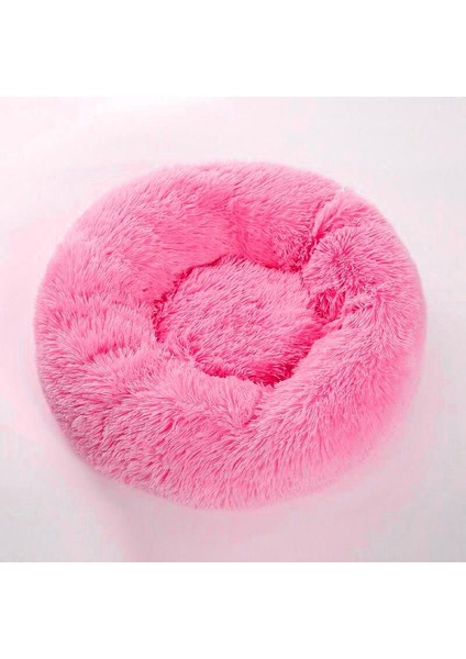 Pembe Stil 40CM Kedi Yatağı Yastık Köpek Yuvarlak Sepeti Kış Sıcak Uzun Kürklü Süper Yumuşak Uyku Tulumu Yavru Yastık Mat Kedi Malzemeleri (Yurt Dışından)