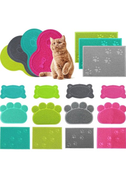 Haki Stili 40X30CM Kedi Kumu Matı Pati Baskılı Mama Tabak Altlığı Kedi Yatağı Pedleri Kaymaz Su Geçirmez Kedi Tuzağı Matları Kedi Aksesuarları (Yurt Dışından) modelleri