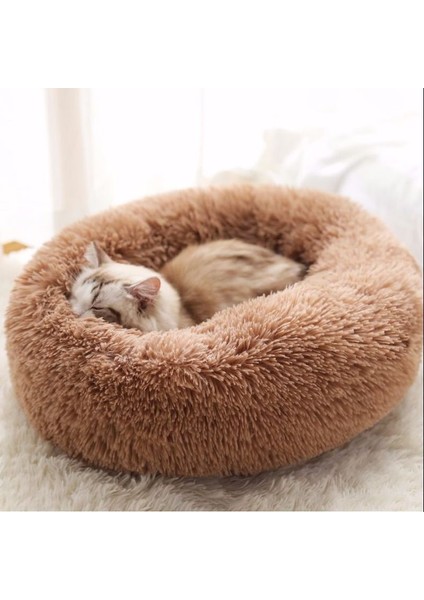 Açık Gri Tarzı 50CM 10 Renk Süper Yumuşak Kedi Yatağı Yuvarlak Tüylü Kedi Uyuma Sepeti Uzun Püsküllü Sıcak Pet Mat Sevimli Hafif Rahat Dokunuşlu Kulübe (Yurt Dışından) fırsatları
