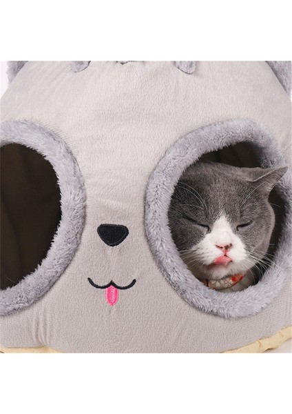Resim Stili Olarak S Beden Sıcak Kedi Ev Mağara Kedi Yatağı Kış Köpek Yastık Mat Kedi Kafa Şekilli Kediler Evi Kulübe Yuvası Iç Mekan Kış Yeni Çıkarılabilir (Yurt Dışından) fiyatları