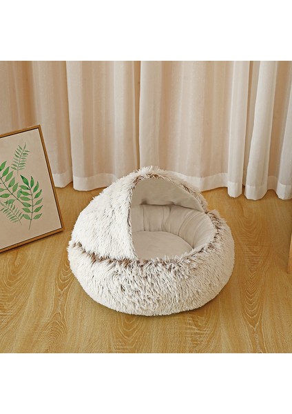 Kahve Tarzı 50CM Kedi Yuvarlak Peluş Yatak Sıcak Yuva Yumuşak Uzun Evcil Hayvan Yatağı Küçük Köpekler Için 2'li Koltuk Yastık Yatak - Türkiye'de E-Ticaret Başlığı (Yurt Dışından)