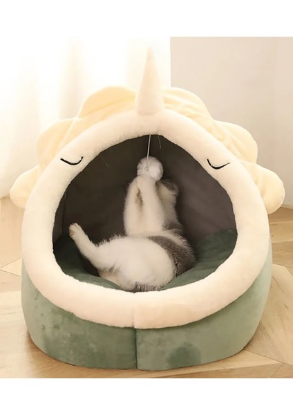 Sarı Stil (31X30X28CM) Tatlı Kedi Yatağı Sıcak Pet Sepeti Rahat Kedi Karyolası Yastık Kedi Evi Çadır Çok Yumuşak Küçük Köpek Mat Çanta Yıkanabilir Mağara Kediler Yatakları (Yurt Dışından) fırsatları