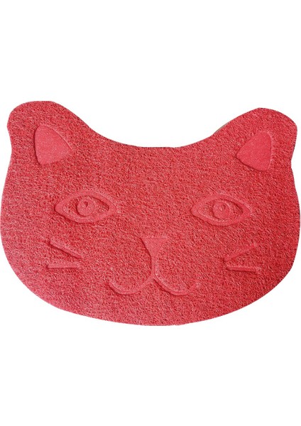 Kırmızı Stil 40X30CM Kedi Kumu Matı Pati Baskılı Mama Tabak Altlığı Kedi Yatağı Pedleri Kaymaz Su Geçirmez Kedi Tuzağı Matları Kedi Aksesuarları (Yurt Dışından)