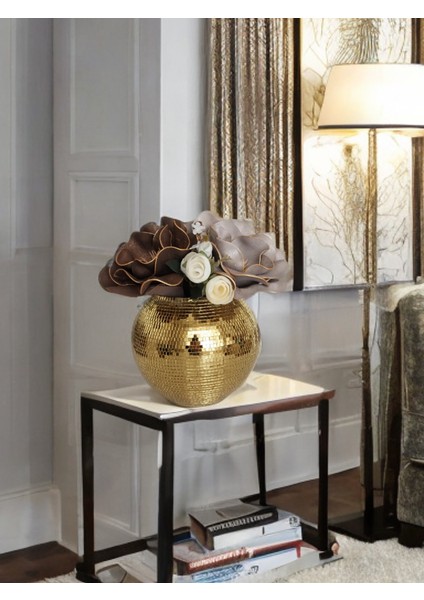 Home Işıltı Home Design Aynalı Cam Vazo Büyük Boy