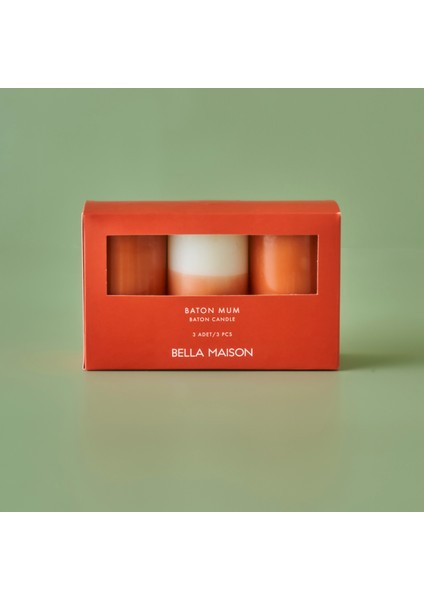 Hill Baton 3'lü Mum Kiremit (5X11 Cm) fiyatları