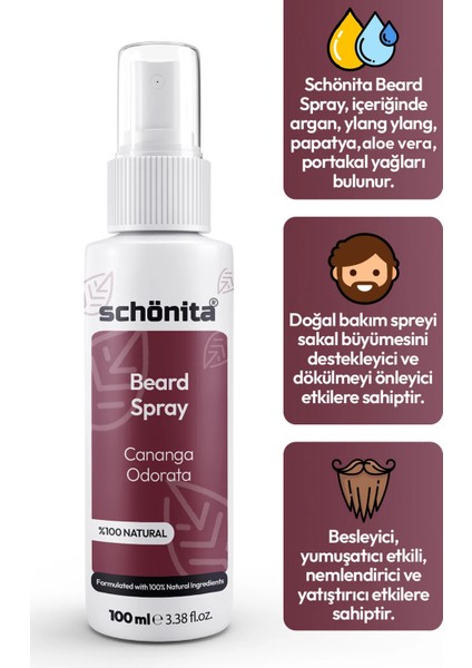 Argan Yağı Içerikli Sakal Bakım Ve Besleyici Sprey - Beard Spray - 100ml