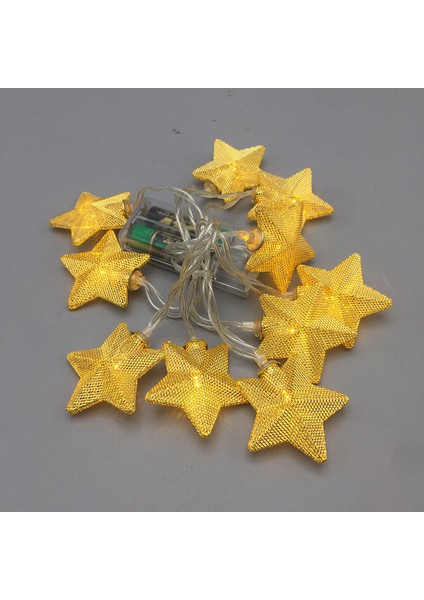 Metal Yıldız LED Şerit Işık Zinciri 1.55 Metre