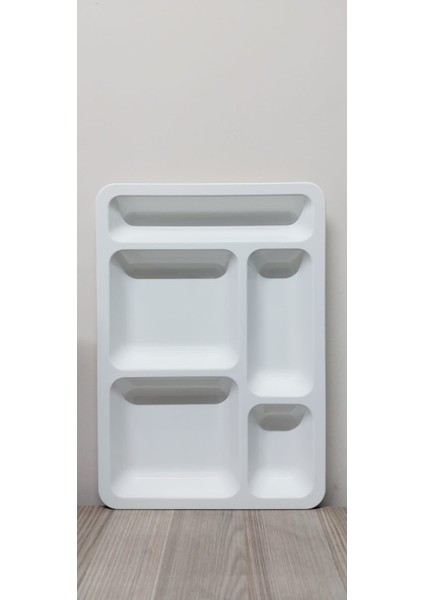 Polikarbon 5 Gözlü Self Servis Tabldot Tabağı 50 Adet