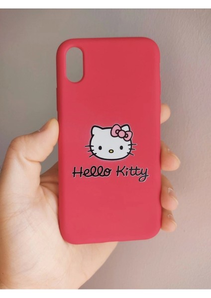 iPhone x iPhone Xs Hello Kitty Tasarım Telefon Boyun Askılı Set Kılıf