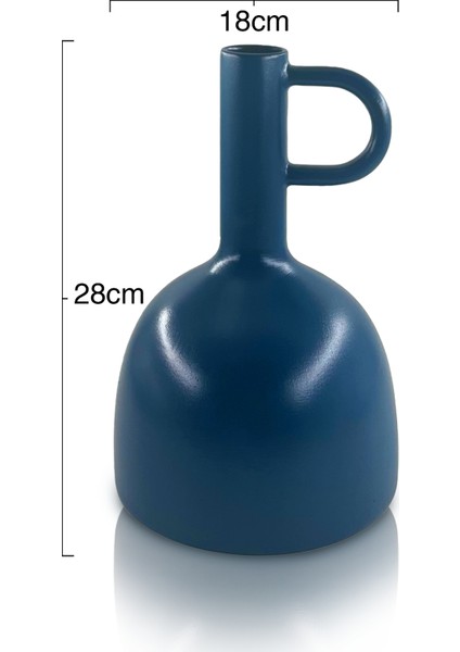 Tolia Seramik Vazo - Dekoratif Ev Aksesuarı - Derin Mavi - 28 cm * 18 cm fiyatları