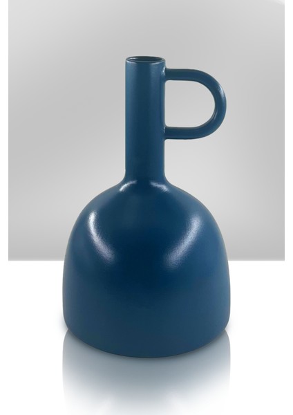 Tolia Seramik Vazo - Dekoratif Ev Aksesuarı - Derin Mavi - 28 cm * 18 cm modelleri