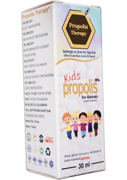 Kids Zeytinyağı ve Çörek Otu Yağı Bazlı Propolis Ekstraktı 30ml